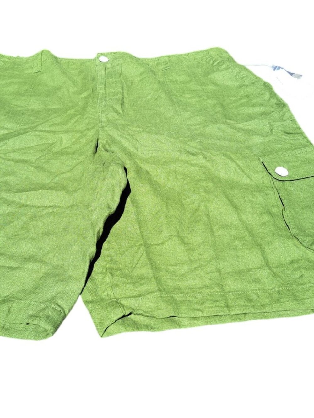 New Linen Size 22 Green Shorts Sutton Studio Womens Cargo Shorts Women's Summer